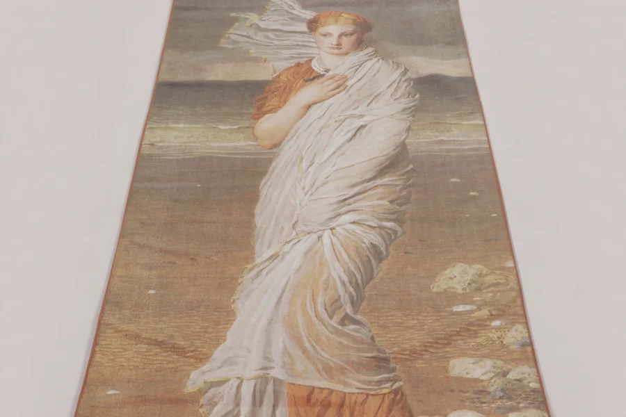 Modern Pair of Pre-Raphaelite Lady Pictorial Tapestry Panels