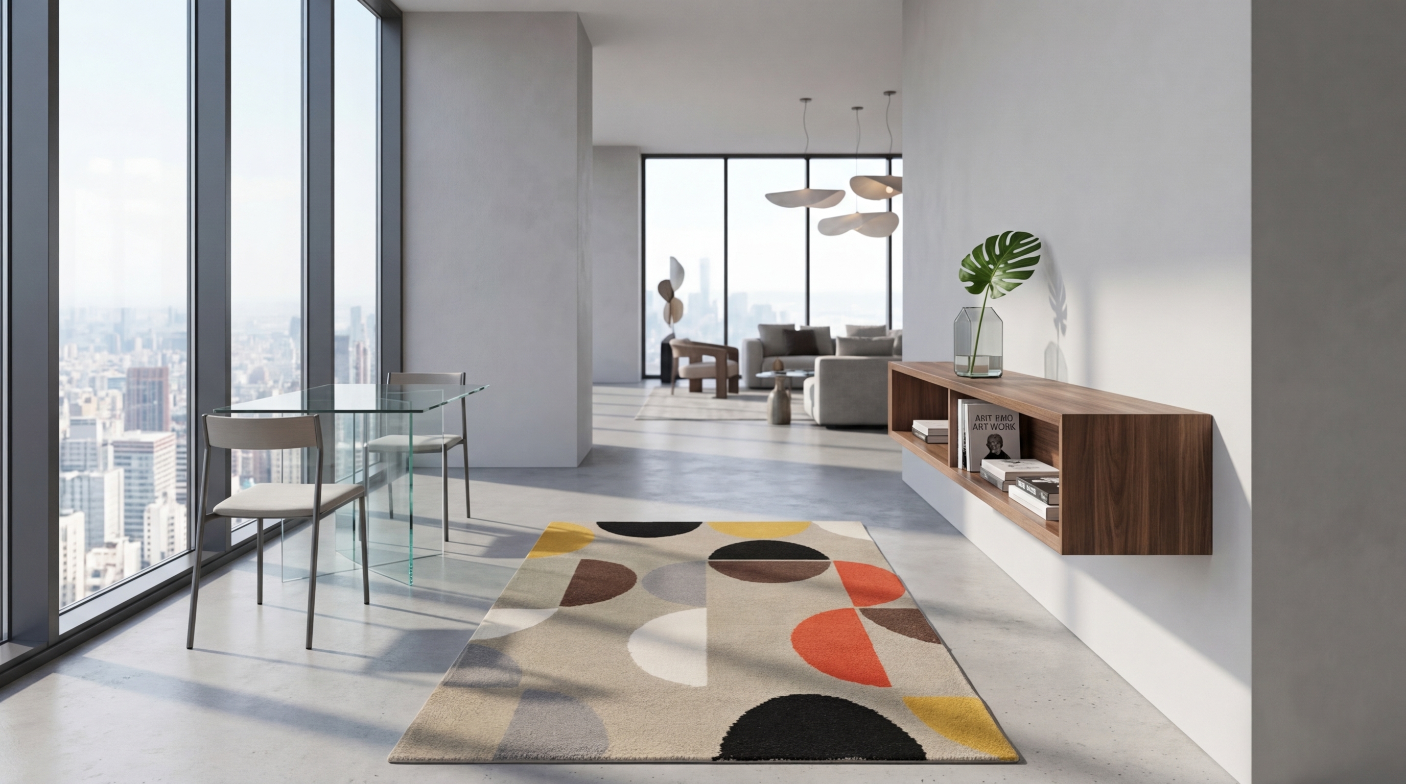 Rug & Kilim’s Modern Art Deco Rug in Colorful Geometric Patterns